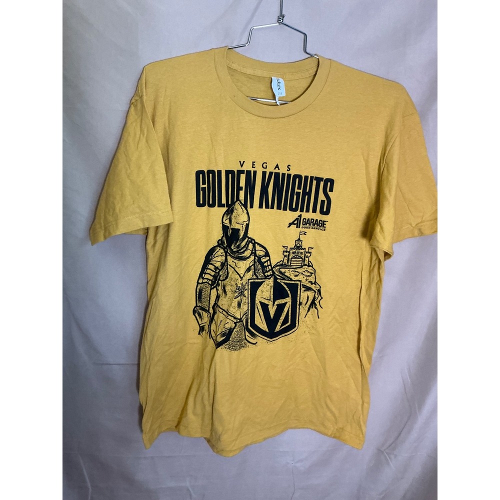 Tultex Vegas Golden Knights T-Shirt Mens XL Yellow Excellent Graphic Tee NHL